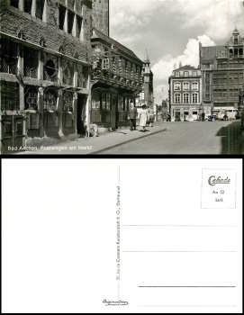 Aachen Postwagen am Markt * ca. 1950