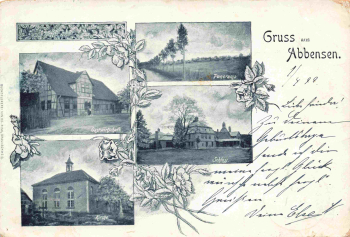 30900 Abbensen Schloss Gastwirtschaft kirche o 1.4.1899