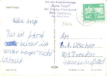 Adorf Vogtland Totalansicht o 1978