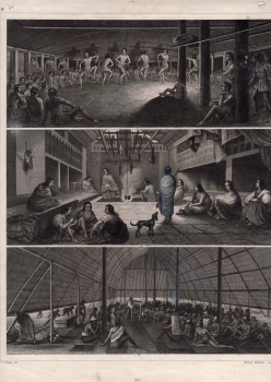 Africa national customs steel engraving by Henry Winkles after G Heck around 1850