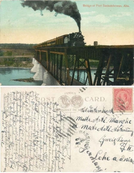 Alberta Fort Saskatchewan Eisenbahnbrücke o 4.6. 1901
