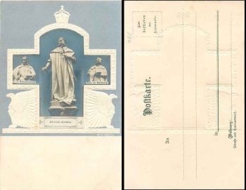 Albrecht Achilles Kurfürst von Brandenburg Prägekarte * ca. 1900