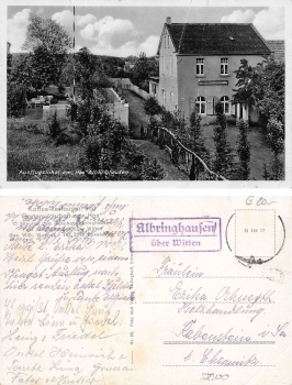 Albringhausen am Hax via Witten country postmark on postcard around 1940