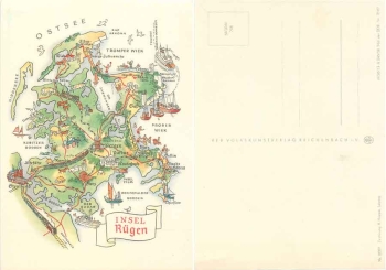 Alfred Hoppe 2147 Island of Ruegen artist card 1958