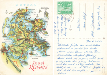 Alfred Hoppe 8056 Insel Rügen Künstlerkarte o 1974