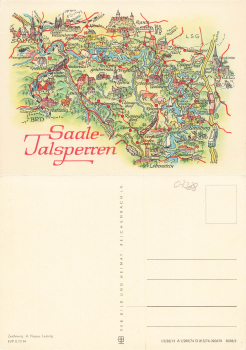 Alfred Hoppe 8058/2 Saale reservoirs artist card 1974