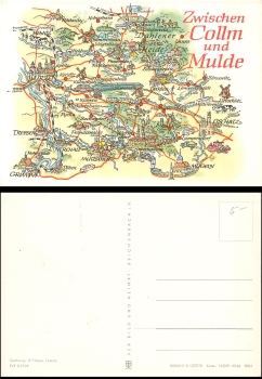 Alfred Hoppe 8061 Between Collm and Mulde artist card 1970