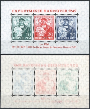 Allied Occupations Michel Block 1 ** Hanover Export Fair 1949 mint never hinged
