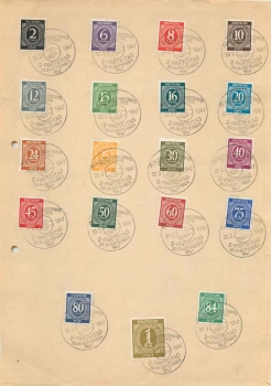 Control council issue Michel 911-937 with special postmark 2nd party congress of the SED 1947