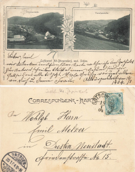 Alt Buergersdorf Austrian Silesia Staré Purkartice o 1904