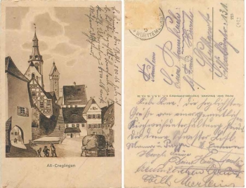97993 Creglingen Künstlerkarte o ca. 1930