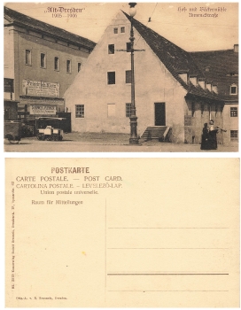 Old Dresden 1905-1906 Annen Strasse courtyard and bakery mill