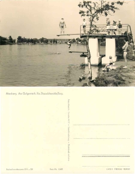 01773 Altenberg Erzgebirge Galgenteich mit Sprungturm *1961 Hanich1342
