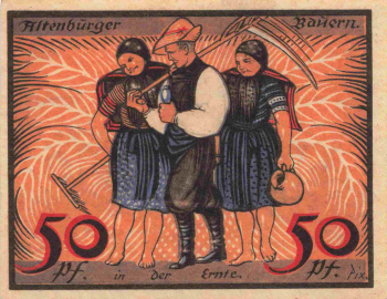 Altenburg Thüringen Notgeld Bauern Trachen 1921