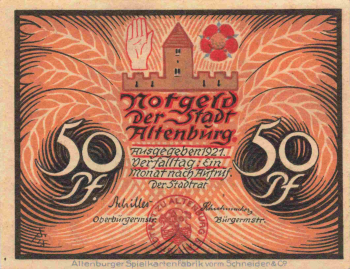 Altenburg Thüringen Notgeld Bauern Trachen 1921