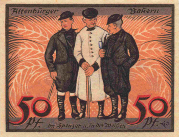 Altenburg Thüringen Notgeld Bauern Trachen 1921