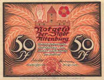Altenburg Thüringen Notgeld Bauern Trachen 1921