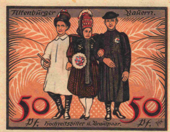 Altenburg Thüringen Notgeld Bauern Trachen 1921
