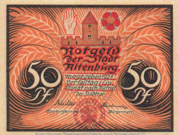 Altenburg Thüringen Notgeld Bauern Trachen 1921