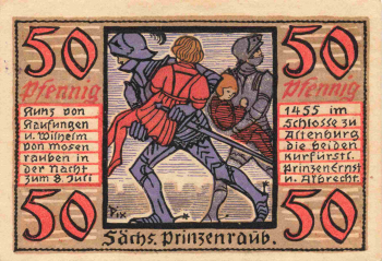 Altenburg Thüringen Notgeld Prinzenraub 1921