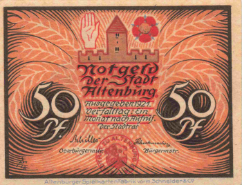 Altenburg Thüringen Notgeld Bauern Trachen 1921