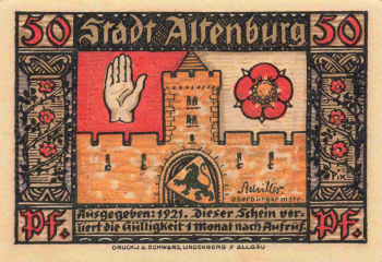Altenburg Thüringen Notgeld Prinzenraub 1921