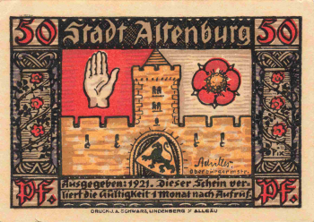 Altenburg Thüringen Notgeld Prinzenraub 1921