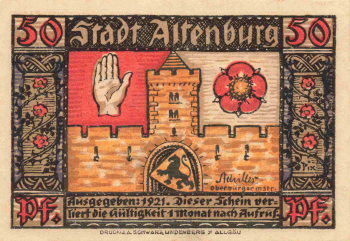 Altenburg Thüringen Notgeld Prinzenraub 1921