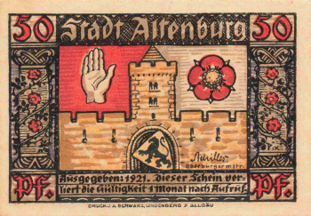 Altenburg, Thuringia, emergency money (Notgeld), "Prince-Snatching" (Prinzenraub) issue, 1921.