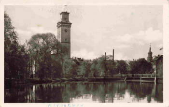 Altenburg Thüringen Teich und Kunstturm o 1960
