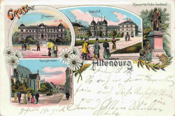 Altenburg Thüringen Bahnhof Litho o 1901