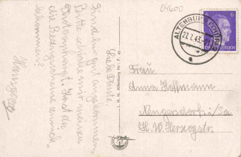 Altenburg Thüringen Mehrbildkarte o 1943