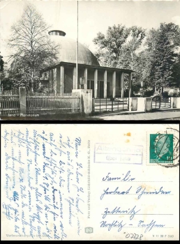 07778 Altengoenna via Jena Country postmark on postcard Jena Planetarium 02/29/1962