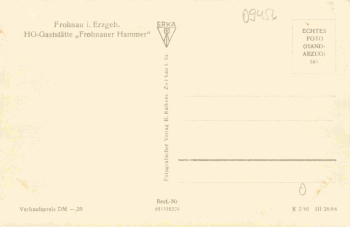 Annaberg-Buchholz HO Gaststätte Frohnauer Hammer * 1960