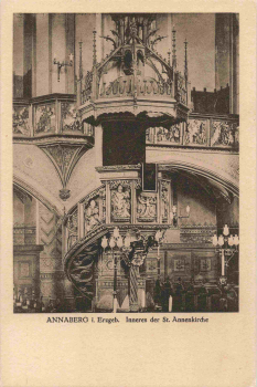 Annaberg-Buchholz St. Annenkirche Innenansicht * um 1920