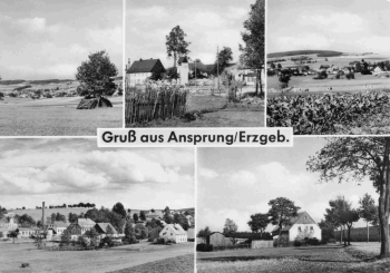 Ansprung Erzgebirge Marienberg Mehrbildkarte * 1958