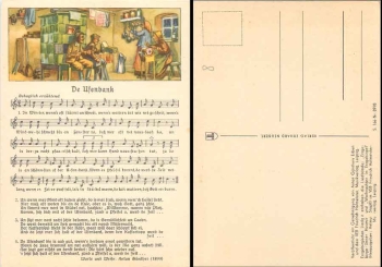 Anton Guenther "De Ufenbank" song card artist card *ca.1950