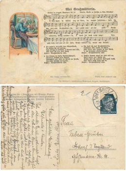 Anton Günther "Mei Grußmütterla" Liedkarte Künstlerkarte o 29.6.1942