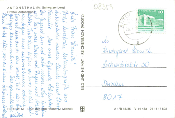 08344 Waschleite Grünhain Erzgebirge Gaststätte Osterlamm * 1973