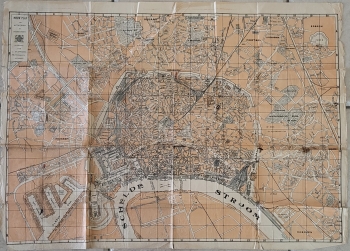 Antwerp city map around 1930 New plan of Antwerp and Voorsteden
