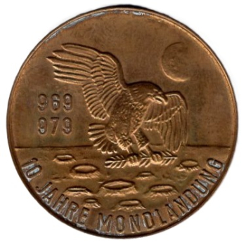 Apollo 11 10 Jahre Mondlandung 1969-1979 Medaille