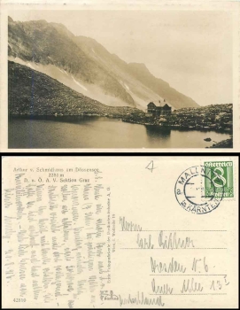 Arthur von Schmidhaus Doessensee Hohen Tauern o 21.8.1926