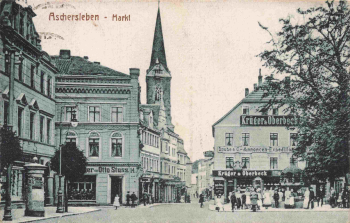 Aschersleben Bestehornhaus mit Post o 1916