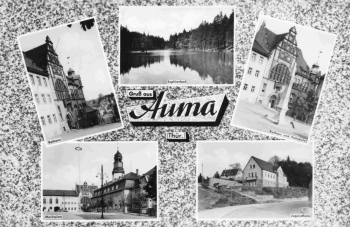 07955 Auma Thüringen Mehrbildkarte o 1960