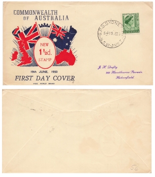 Australia Elisabeth First Day Cover FDC o Sydney 19.6.1950