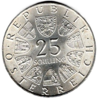Österreich 25 Schilling 1958 Auer von Welsbach