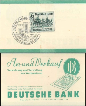 Deutsche Reich Michel 686 International Automobilausstellung 1939 mit Sonderstempel Berlin Charlottenburg 17.2.1939