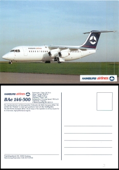 BAe 146-300 Hamburg airlines jet plane