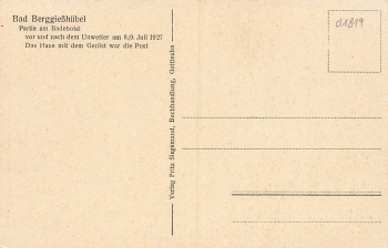 01816 Bad Berggießhübelvor und nach der Unwetterkatastrophe 8./9. Juli 1927 am Bahnhof