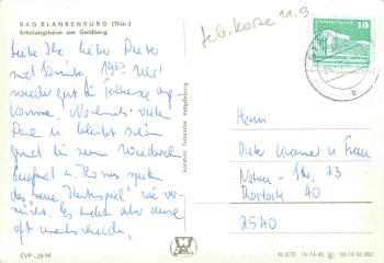 Bad Blankenburg Erholungsheim am Goldberg o 1978